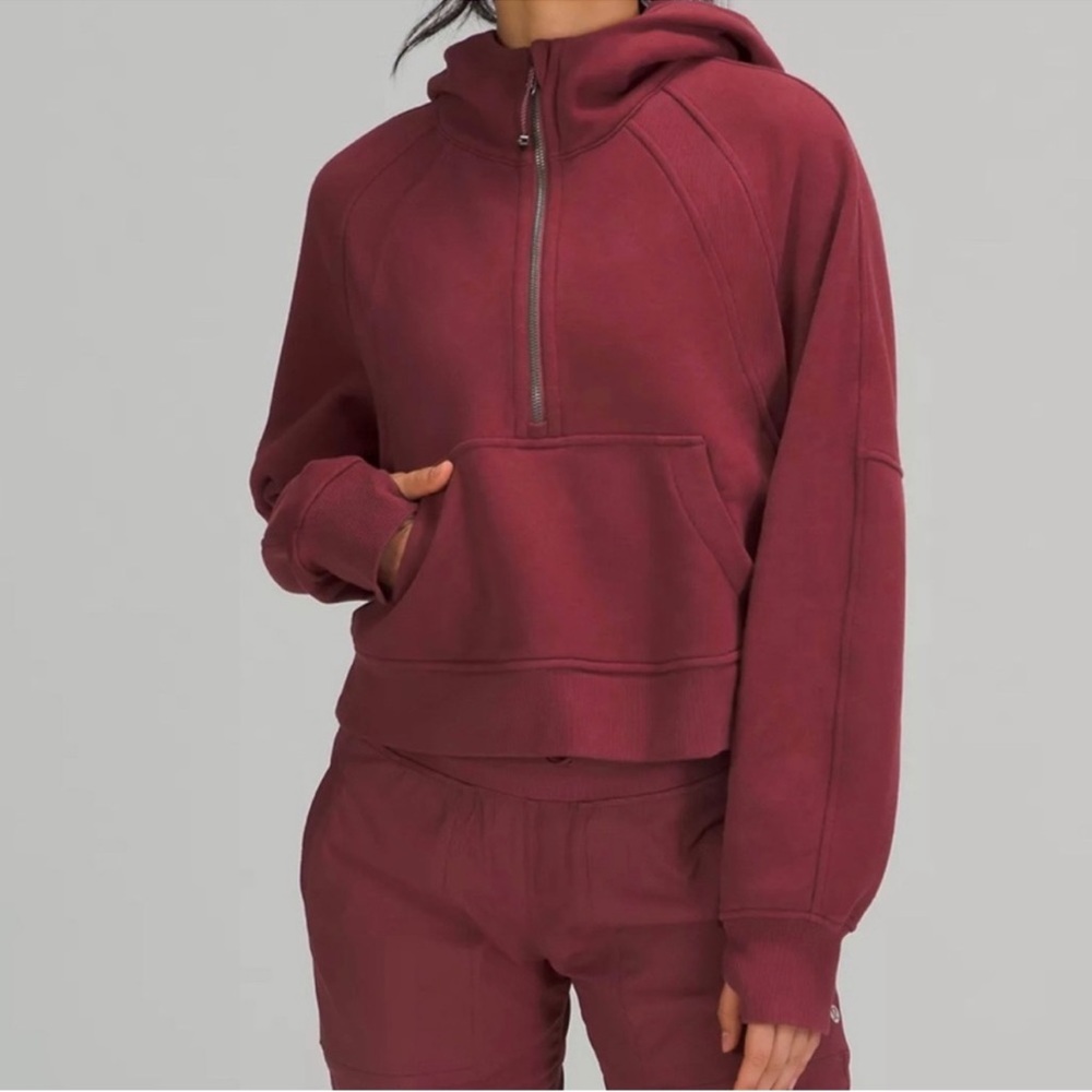 Lululemon Scuba Oversized Half-Zip Hoodie Mulled Wine